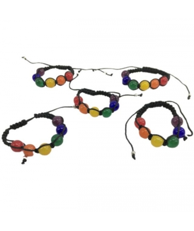 PULSERA BOLAS GRANDES BANDERA Braccialetto lgbt colorato con grandi perline