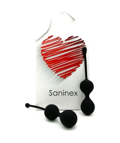 SANINEX DOUBLE CLEVER Saninex double clever - sfere vaginali nere intelligenti