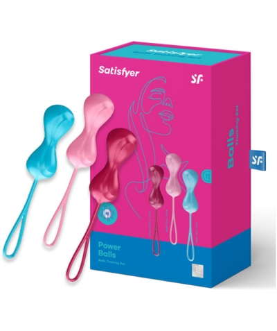 SATISFYER BALLS KIT Set di 3 sfere colorate ben-wa power satisfyer