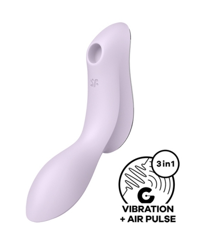 SATISFYER CURVY TRINITY 2 Vibratore versatile con onde di pressione, vibrazioni.