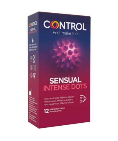 SPIKE Preservativo sensuale intense dots stimolazione extra, punti conici, 12 pezzi.