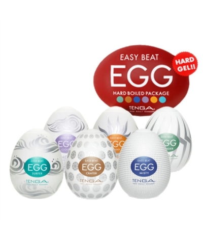 TENGA HARD BOILED Kit di masturbarsi uova di diverse texture