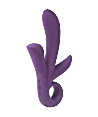 TRINITY TODO EN UNO Vibratore acquatico a tripla stimolazione viola