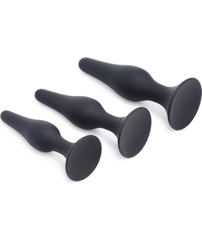 TRIPLE SPIRE TAPERED Set di allenamento anale in silicone - nero