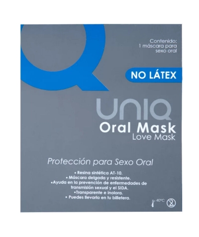 UNIQ ORAL MASK Maschera in resina per protezione durante il sesso orale.