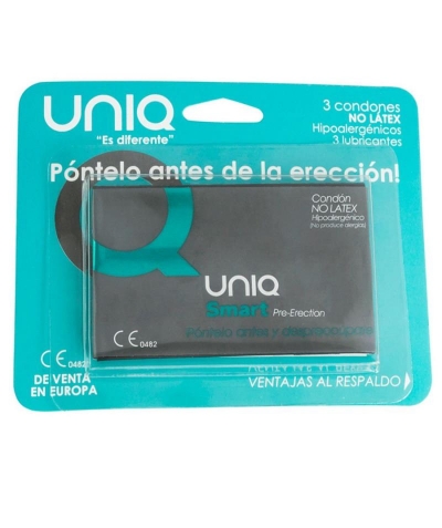 UNIQ SMART Preservativi uniq smart con 3 preservativi e lubrificante