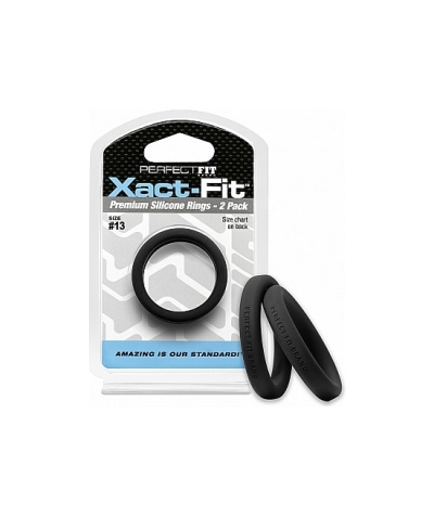 XACT-FIT Confezione da 2 anelli in silicone xact-fit 12 cm - nero