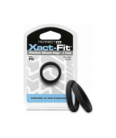 ANILLOS CON DIFERENTES MEDIDAS Confezione da 2 anelli in silicone xact-fit 11 cm - nero