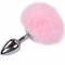 PLUG PIACERE ANALE METALLO LISCIO ROSA FLUFFY TAGLIA S