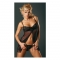 Attraente babydoll in micro tulle con reggiseno in pizzo e a