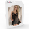 BABYDOLL - LACCI FLOREALI BIANCHI NERO L / XL