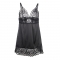 BABYDOLL CON PETTO STAMPA FLOREALE NERO S/M nº4