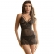 BABYDOLL CON SPALLINE REGOLABILI IN PIZZO NERO L/XL