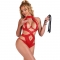 BODY SEXY CAVEZZA CON IMBRACATURA ROSSO S/M nº1