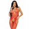 BODYSTOCKING CON BRETELLE A RETE  TAGLIA UNICA - ROSSO