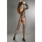 Sexy Bodystocking a Rete con Maniche Lunghe e Scollo a Batea