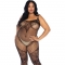 Bodystocking in combinazione rete e jacquard.