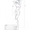 E - BS096 BODYSTOCKING BIANCO TAGLIA UNICA nº4