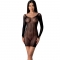 E - BS101 BODYSTOCKING NERO TAGLIA UNICA