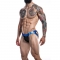 JOCKSTRAP DESIRE IN PELLE BLU XL