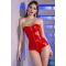 CORSET AND THONG CR-4491 RED nº5