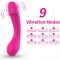 DILDO VIBRATORE G-SPOT IN SILICONE FUCSIA nº2