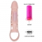 FUNDA EXTENSORA PENE CON VIBRACION Y STRAP NATURAL 13.5 CM n