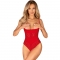 INGRIDIA CROTCHLESS TEDDY ROSSO M/L