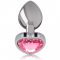 INTENSE - PLUG ANALE METALLO ALLUMINIO CUORE N ROSA TAGLIA S