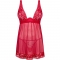 BABYDOLL E PERIZOMA LACELOVE ROSSO M/L nº4