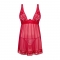 BABYDOLL E PERIZOMA LACELOVE ROSSO XS/S nº2