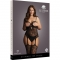 Le désir - bodystocking con reggicalze con strass - calze pe