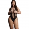 Body teddy con scollo a V le desir - nero