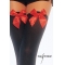 Leg avenue calze coprenti nere con fiocco rosso