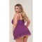 Mini chemise in pizzo - babydoll viola