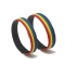 BRACCIALE IN PELLE NERA LGBT FLAG