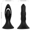 VIBRATORE E PLUG ANALE IN SILICONE NERO nº3