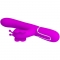 VIBRATORE MULTIFUNZIONE RABBIT 4 IN 1 FARFALLA FUCSIA nº5