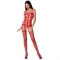 WOMAN BS067 BODYSTOCKING - ROSSO TAGLIA UNICA