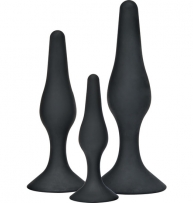 Kit compagni curvy 3 tappi in silicone nero