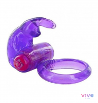 Anello vibrante in silicone lilla