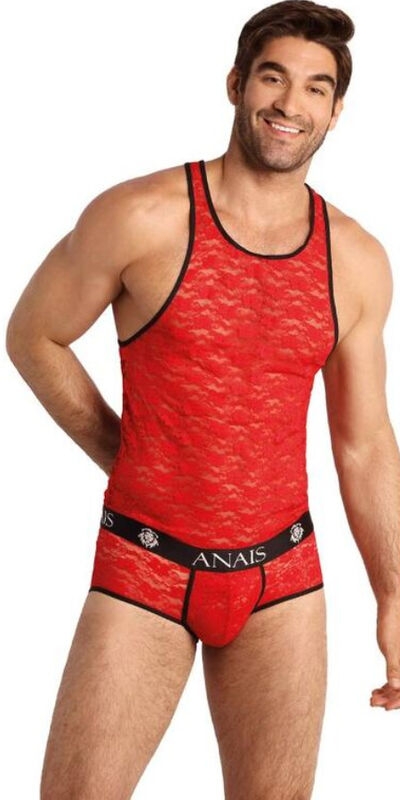 ANAIS MEN BRAVE ACTION Intimo brave rosso in pizzo e floreale