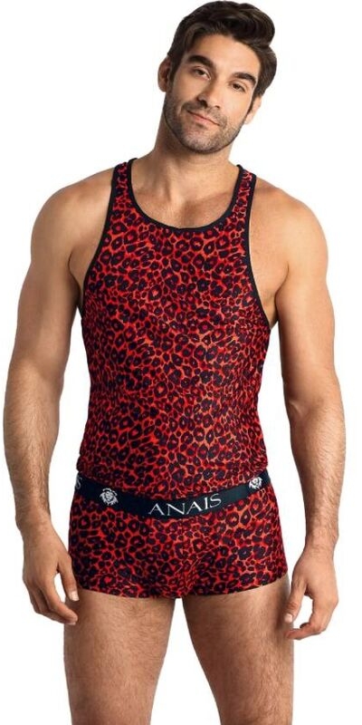 ANAIS MEN  WILD Maglietta intima rossa aderente e sensuale.