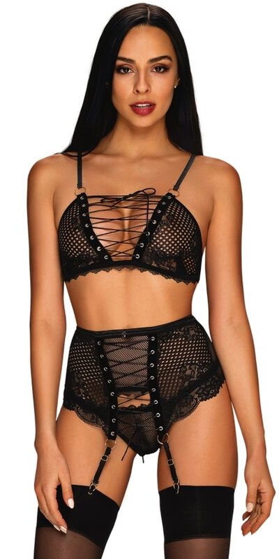 BASITTA Set di lingerie nera basitta straordinario