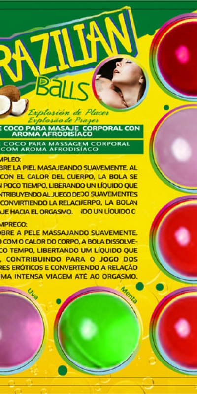 BRAZILIAN BALLS AROMATHERAPY Beijáveis brasilian balls sfere lubrificanti multigusto 6 x 4gr