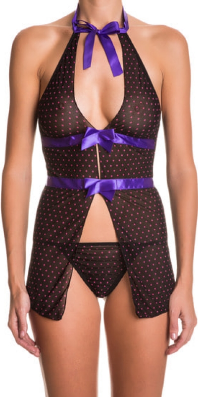 CONJUNTO DE DOS PIEZAS. Body intimo samanta viola