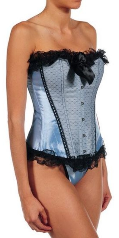 INTIMAX CUPIDO BLUE Corsetto blu con perizoma