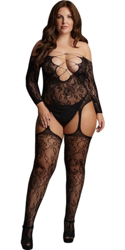 BODY ESCOTE TIRA SEXY Bodystocking le desir con spalline e collo incrociato