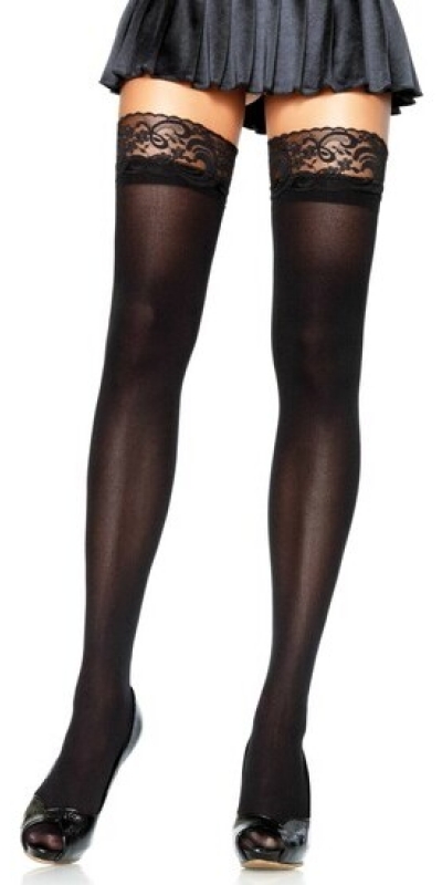 LEG AVENUE WONDERFUL Calze di nylon con reggicalze in pizzo