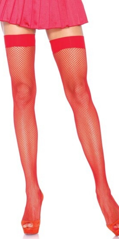 LEG AVENUE FISHNET Collant a rete rosso leg avenue